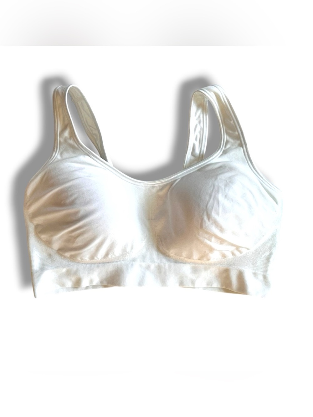 Bali Comfort Revolution ComfortFlex Fit Shaping Wireless Bra XL White NWOT D-2